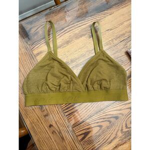 Aerie ribbed cross front unpadded bra size XL